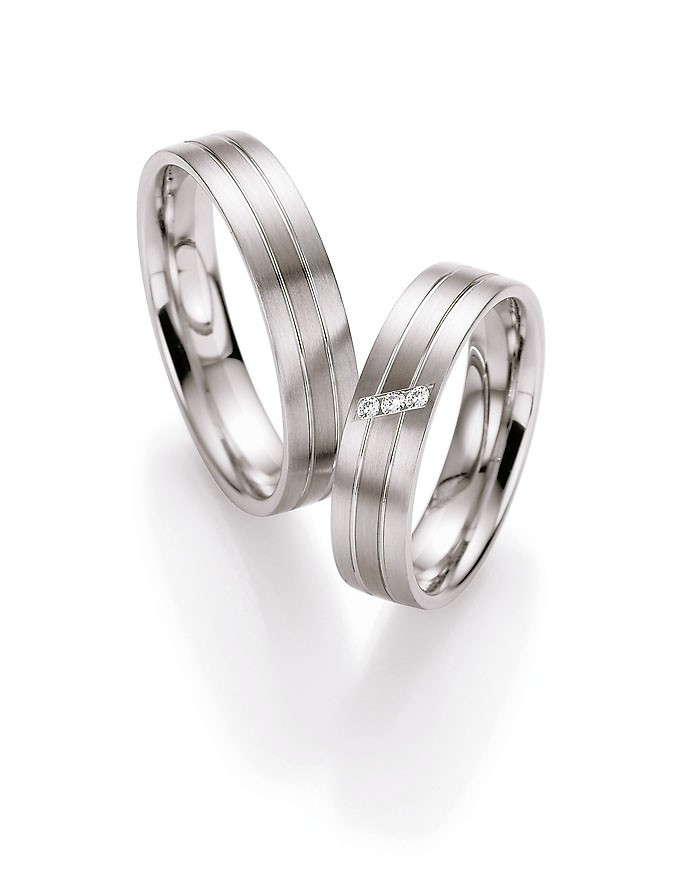 Eheringe Trauringe Honeymoon Edition Weissgold Palladium 74-10030 / 74-10040