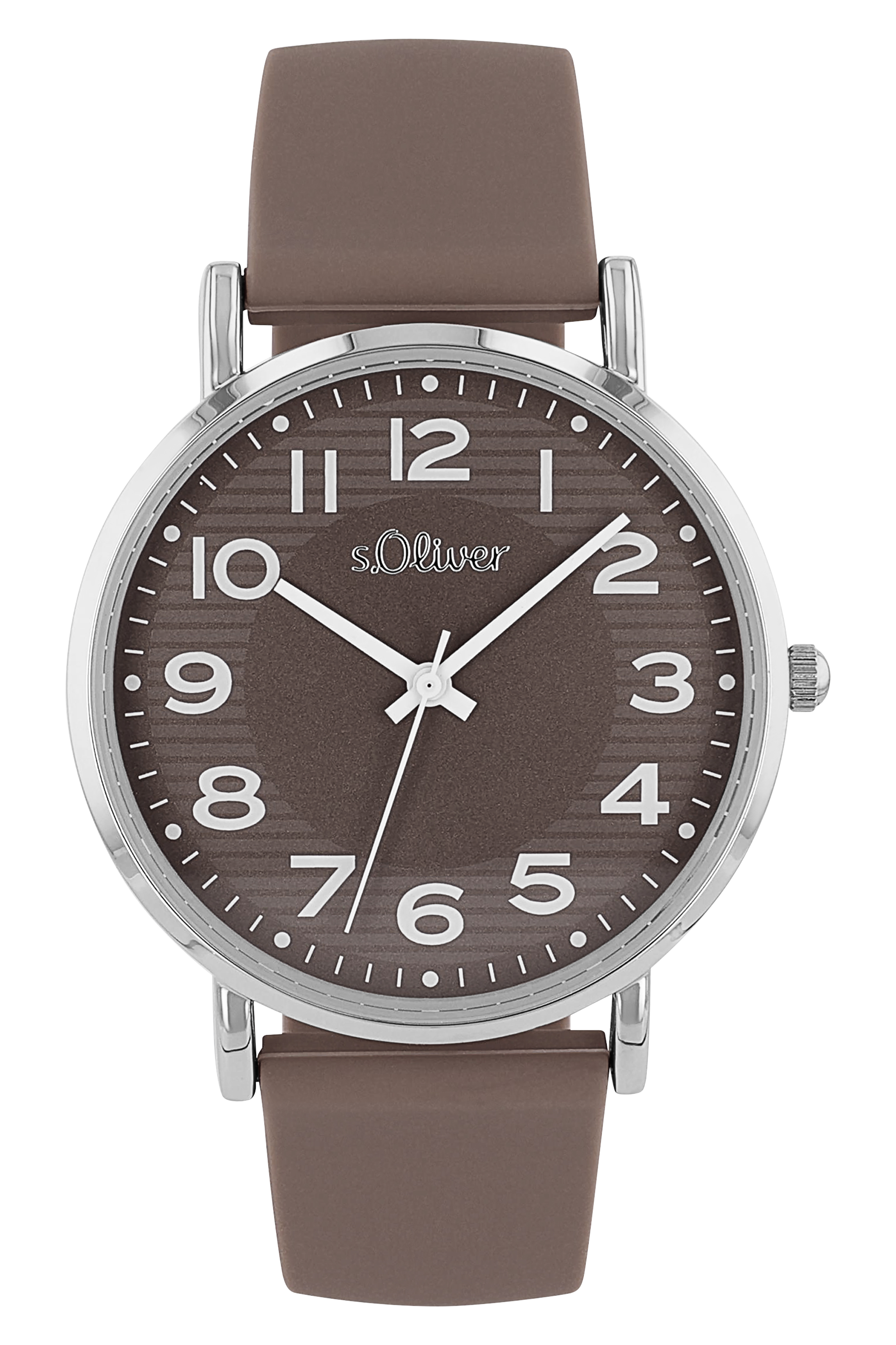 s.Oliver Damen Armbanduhr 2038376 Silikonband beige