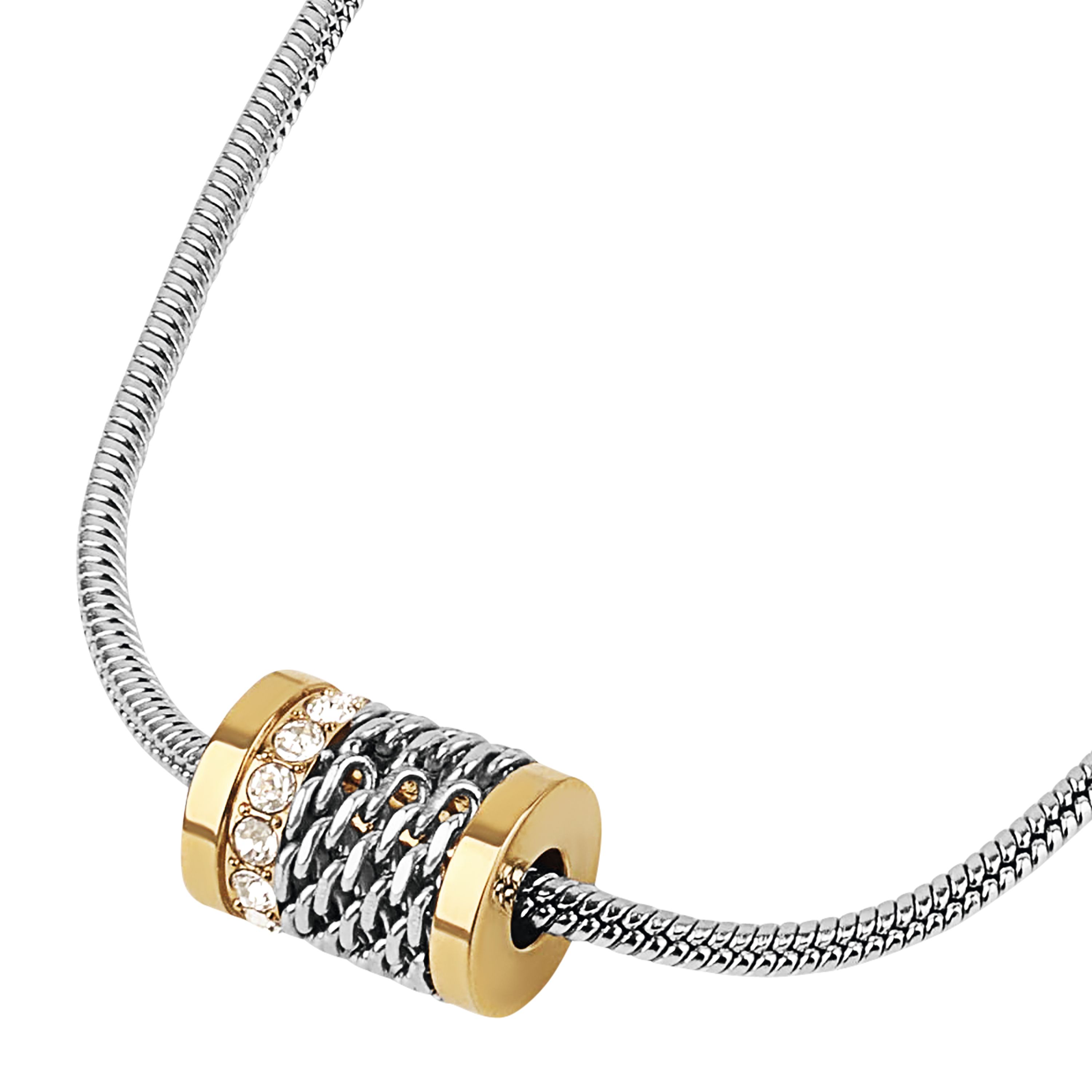 Tom Tailor Damen Halskette 2101288 Edelstahl Schlangengliederung mit Schmuck-Beads bicolor