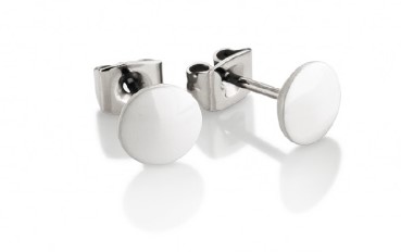 Boccia Ohrstecker 0581-01 Titan Ceramic weiß