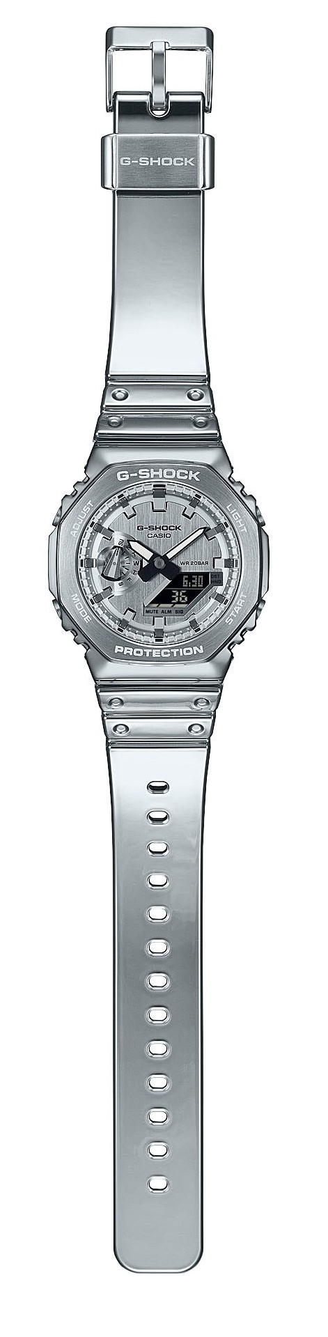 Casio Herren Armbanduhr G-Shock GM-2100YM-8AER analog digital silberfarben