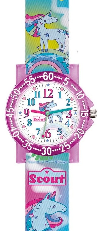 Scout Kinder Armbanduhr 280375034 The IT-Collection Einhorn Regenbogen