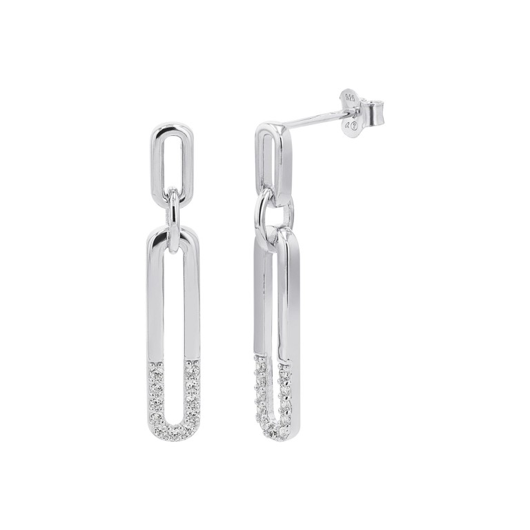 Tom Tailor Damen Ohrhänger 2100560 Silber 925 synth. Zirkonia
