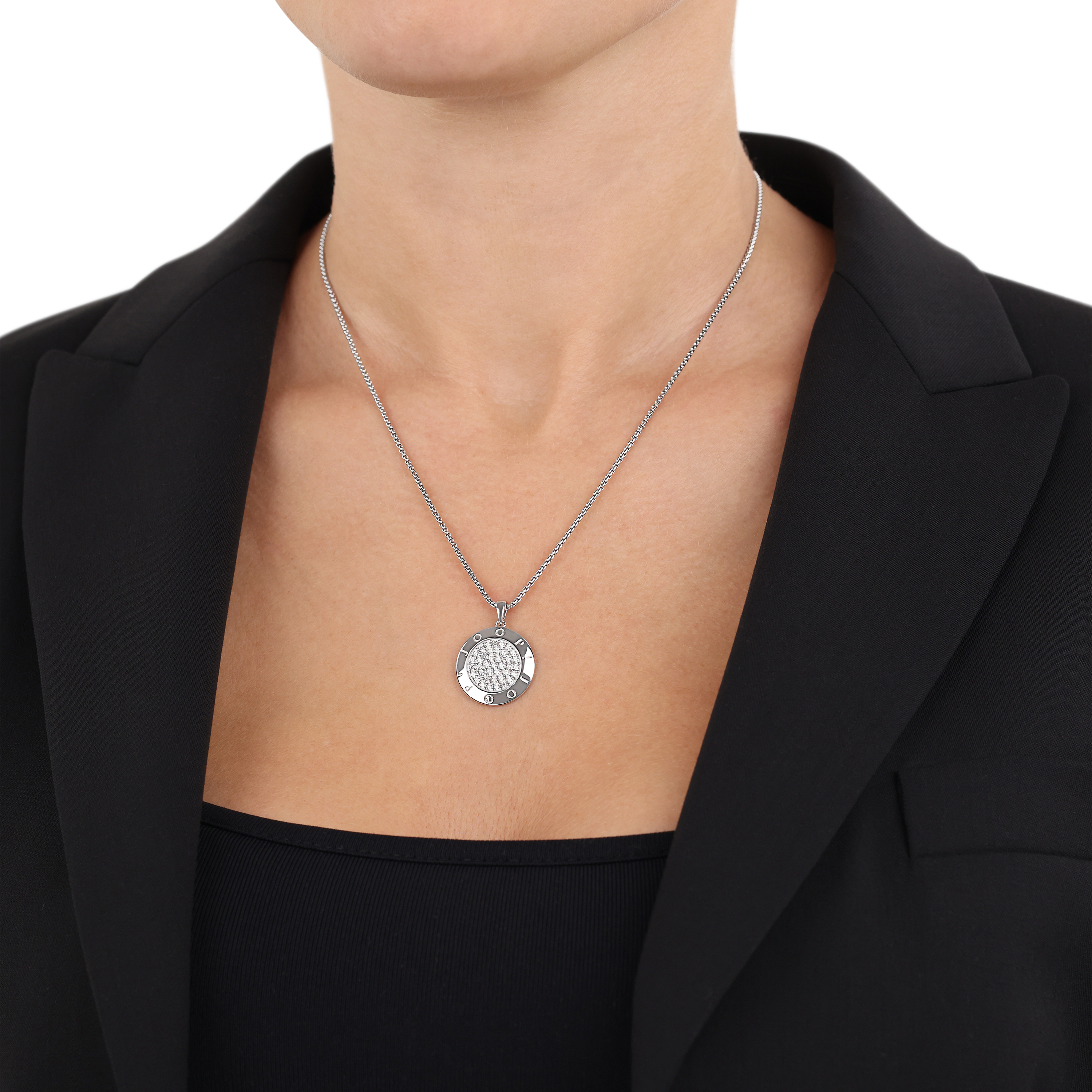 JOOP! Damen Halskette 2039692 Silber 925 mit Anhänger synth. Zirkonia