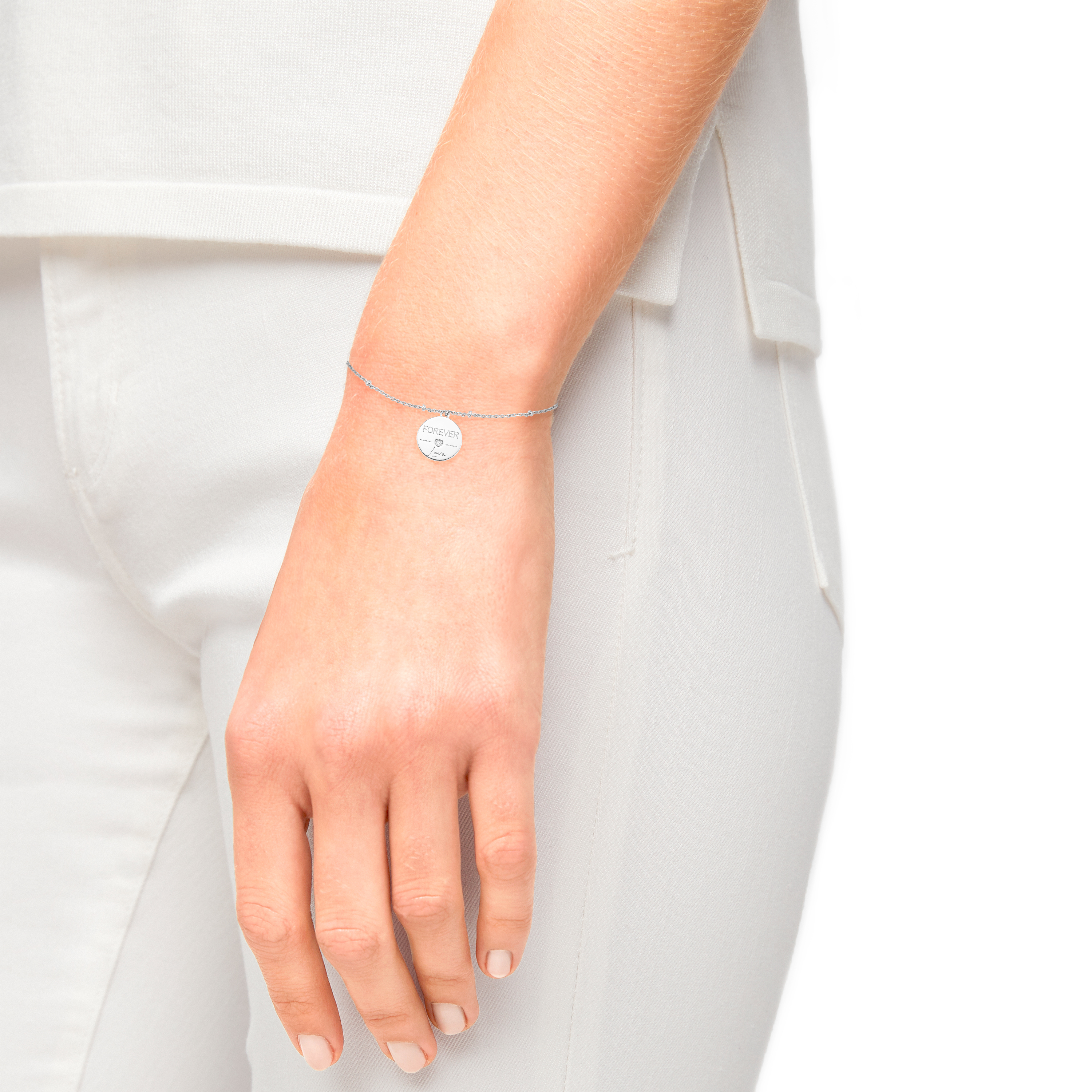 s.Oliver Damen Armband SO PURE 2031415 Forever Love Silber Zirkonia