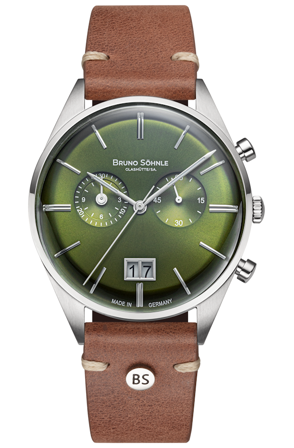 Bruno Söhnle Herren Chronograph Merano 17-13233-441 Lederband mahagonibraun