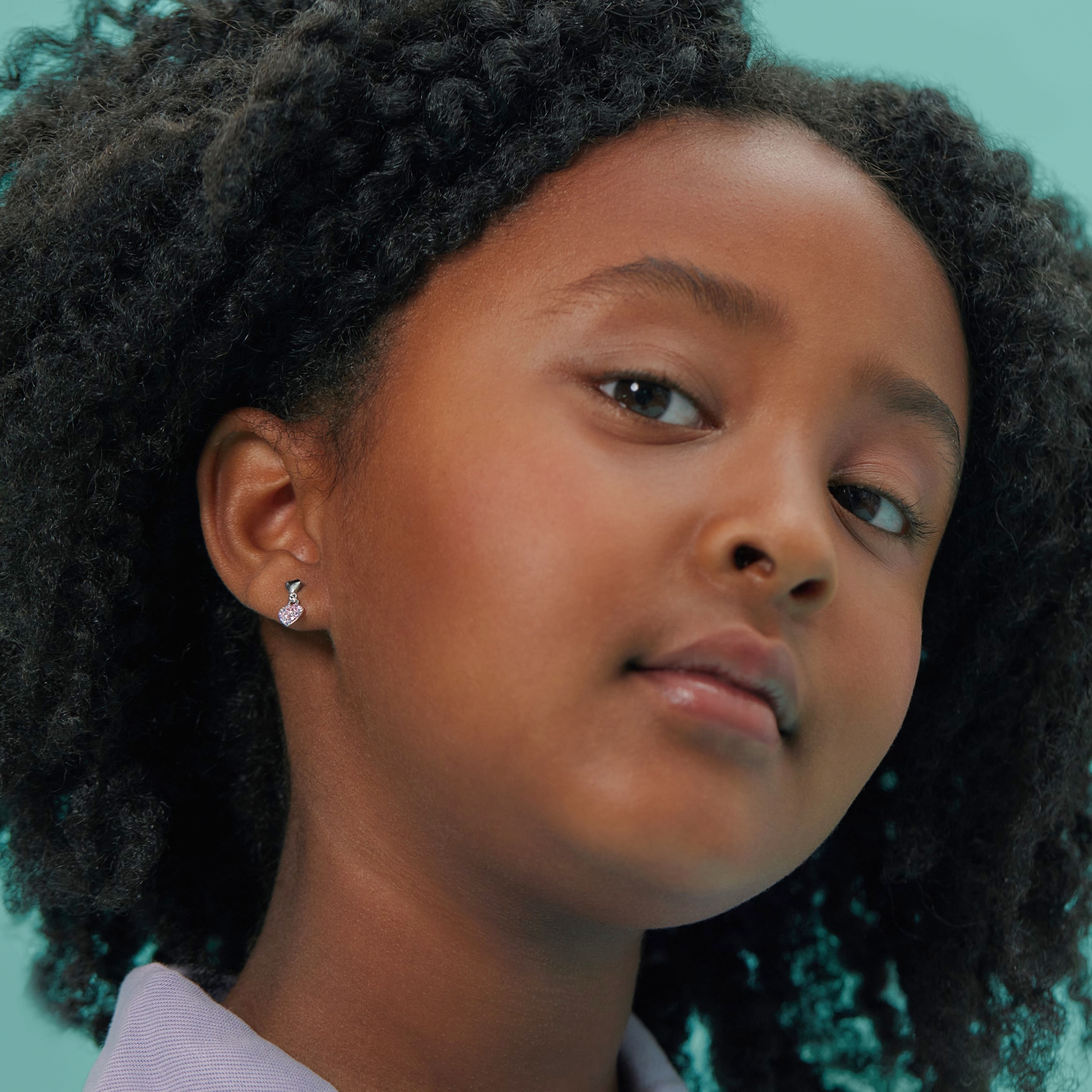 Lillifee 2013169 Ohrhänger Herz Silber 925 Preciosa rosa lila weiß