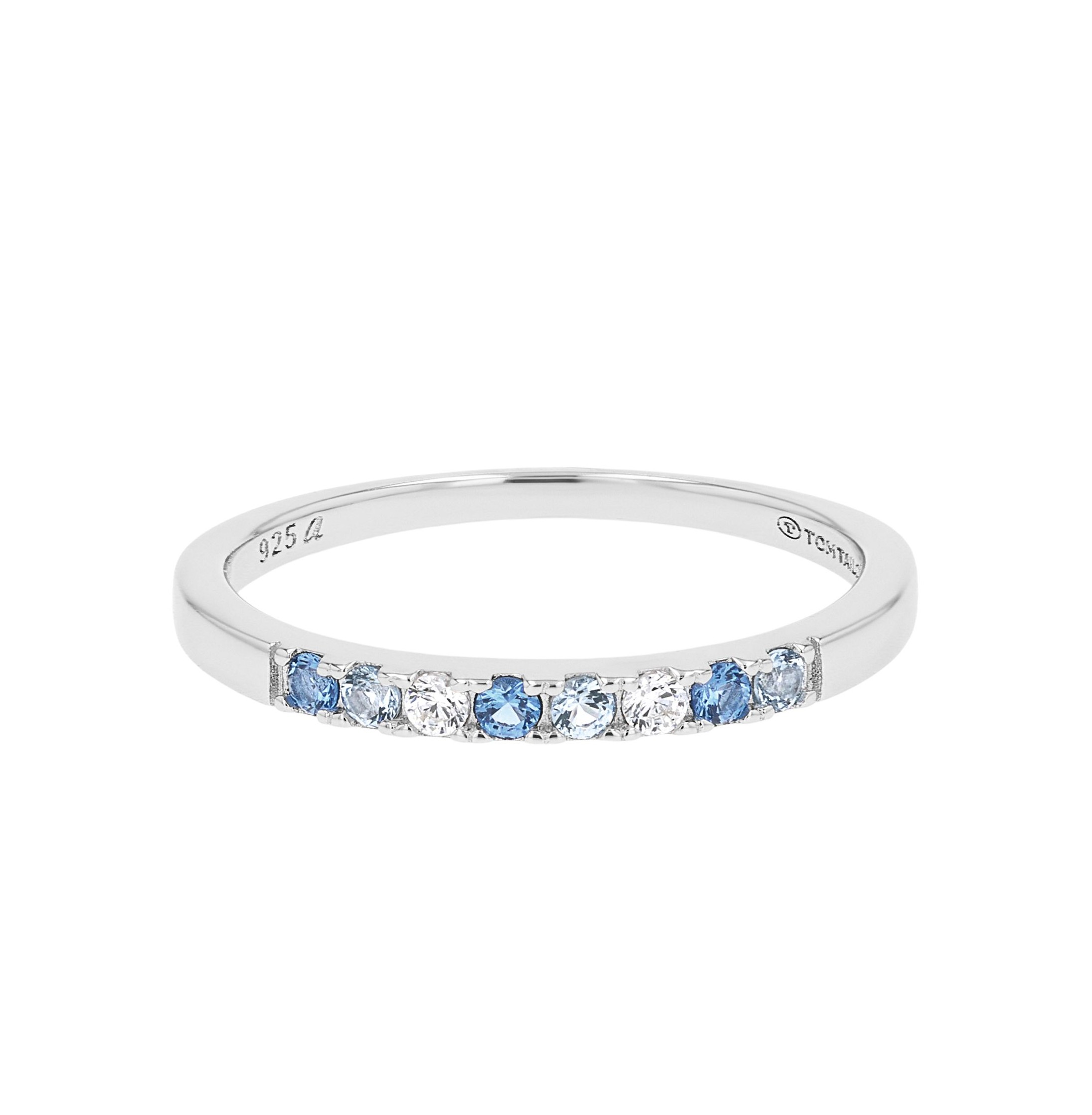 Tom Tailor Damen Ring 2101265 2101266 2101267 2101268 Silber 925 synth. Zirkonia blau weiß