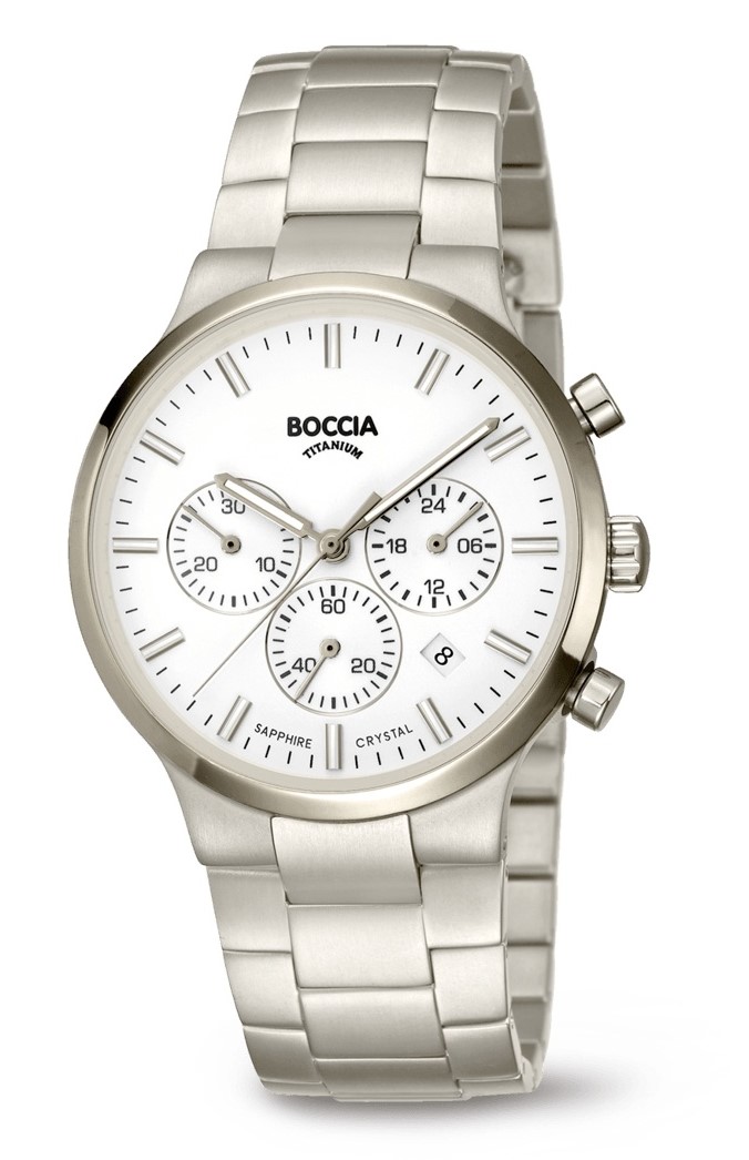 Boccia Herren Armbanduhr 3746-01 Chronograph Classic Titan