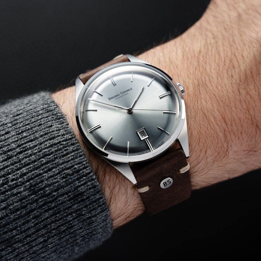 Bruno Söhnle Herren Armbanduhr Merano 17-13232-241 Lederband mokkabraun