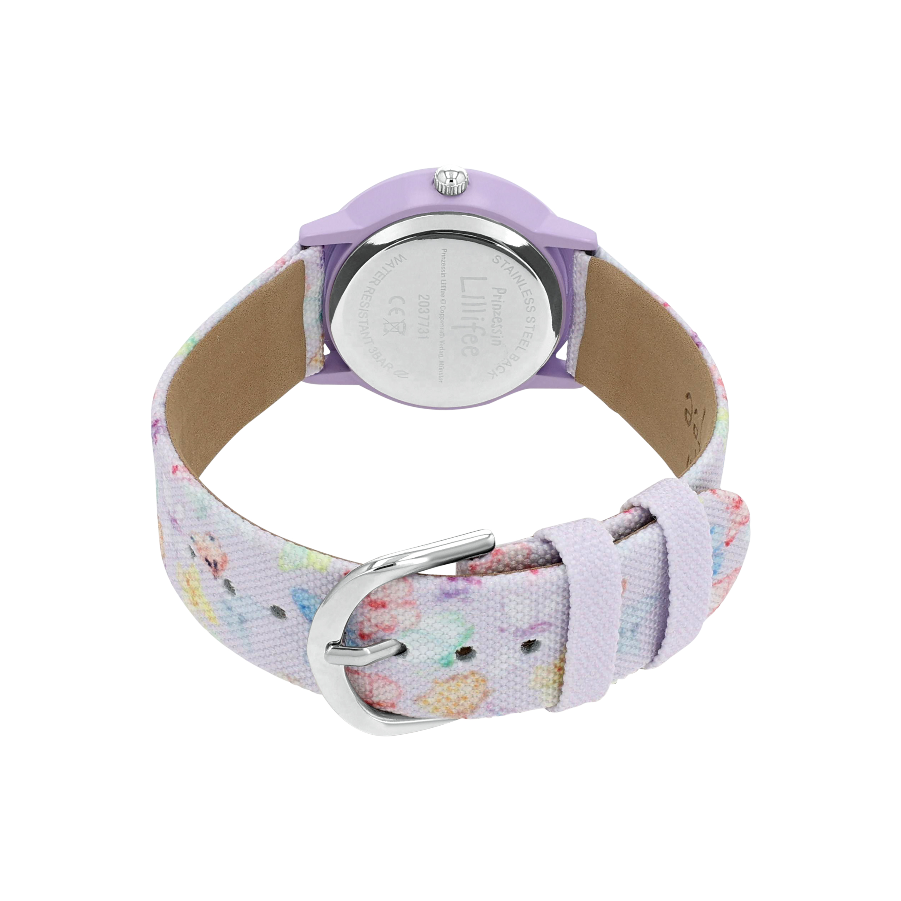 Prinzessin Lillifee Mädchen Armbanduhr 2037731 Textilband Schmetterlinge lila