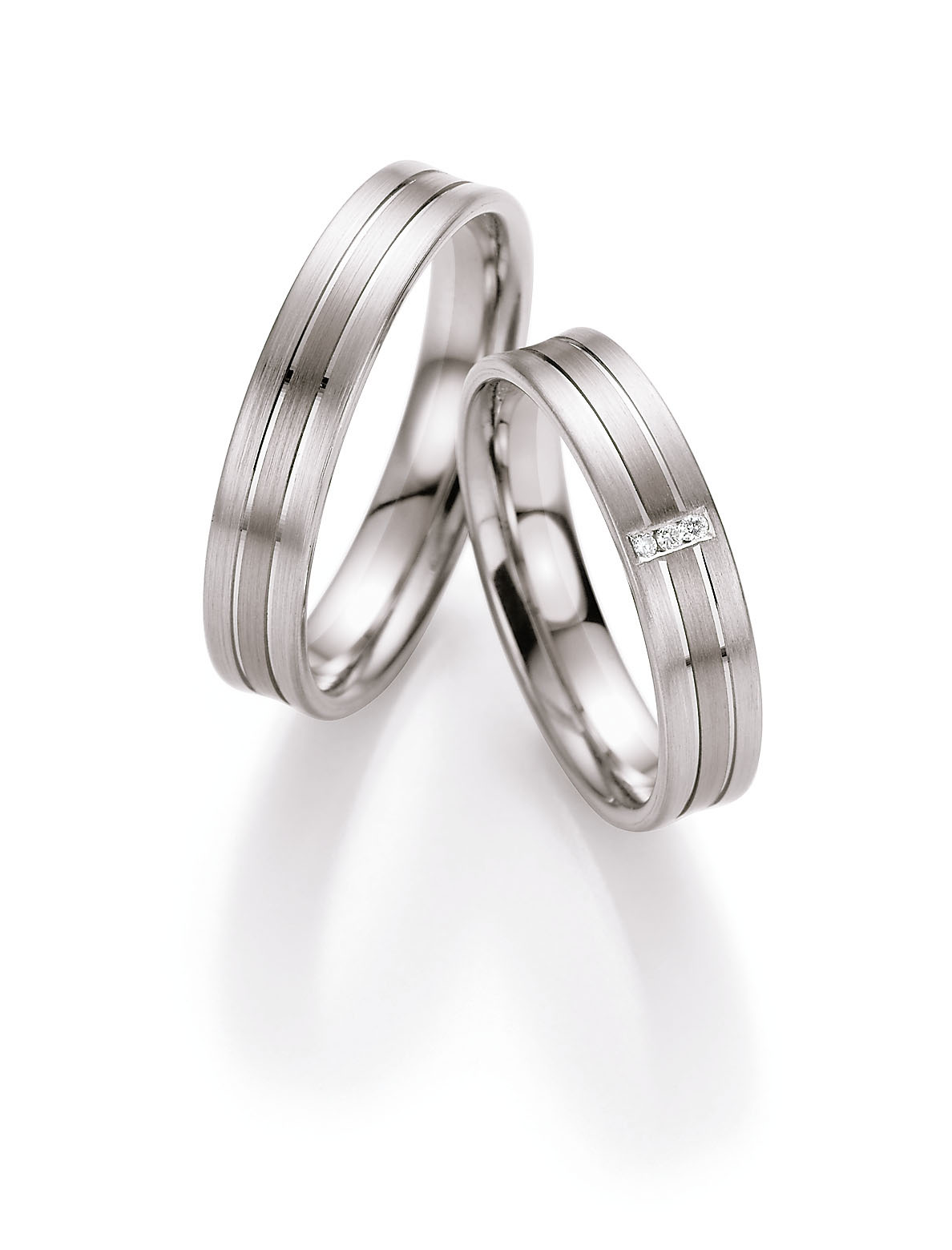 Eheringe Trauringe Honeymoon Edition Weissgold Palladium 74-10050 / 74-10060