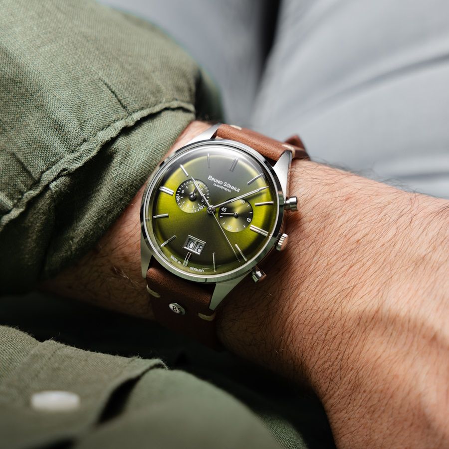 Bruno Söhnle Herren Chronograph Merano 17-13233-441 Lederband mahagonibraun