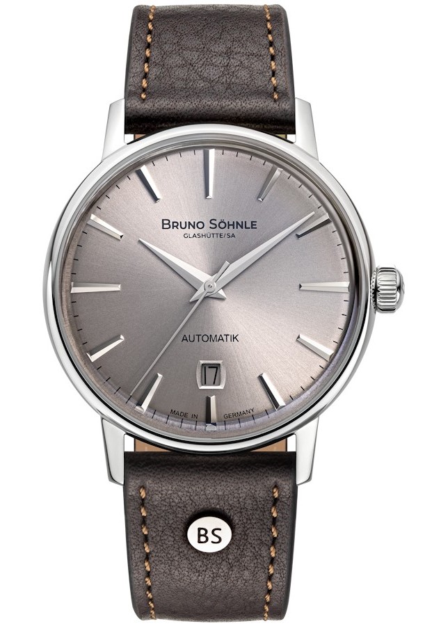 Bruno Söhnle Herren Armbanduhr 17-12236-811 Bergamo Automatik Lederband braun