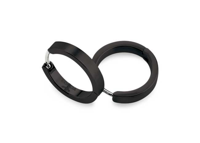 Boccia Creolen 0577-07 Reintitan schwarz-plattiert
