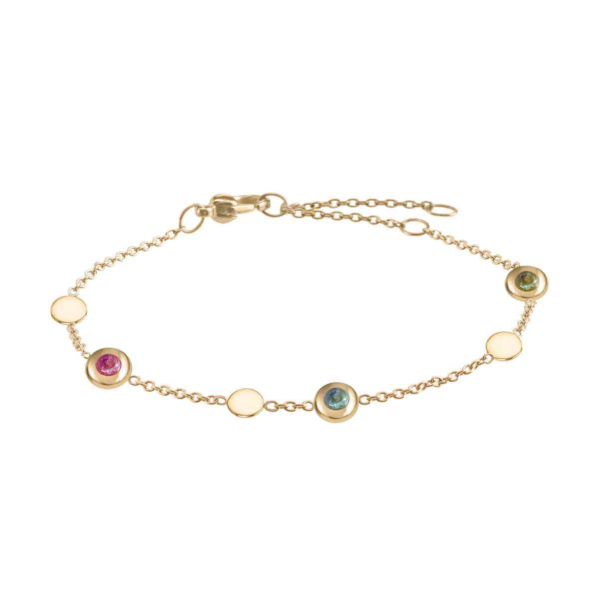 Boccia Damen Armband 03042-02 Titan Gelbgold IP mit Turmalinen
