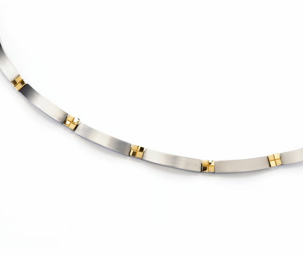 Boccia Damen Collier 0831-02 Titan bicolor goldplattiert
