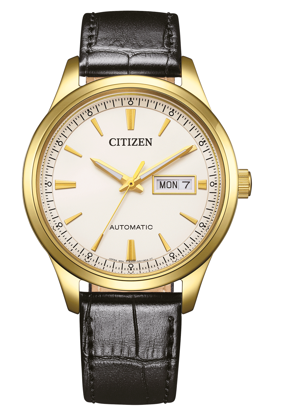 Citizen Herren Armbanduhr NY4059-09A Automatic Edelstahl gelbgold IP