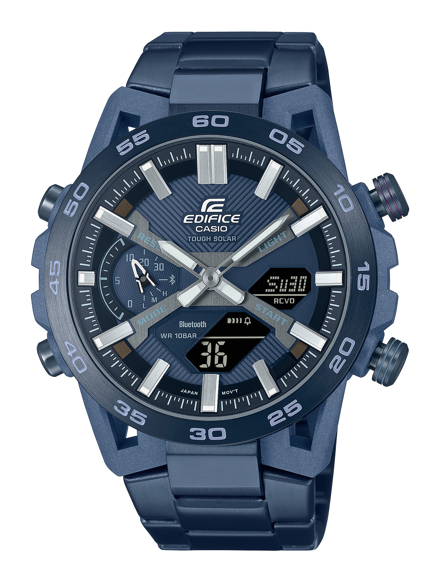 Casio Herren Armbanduhr Edifice Sospensione ECB-2000CB-2AEF Bluetooth Smart Solar