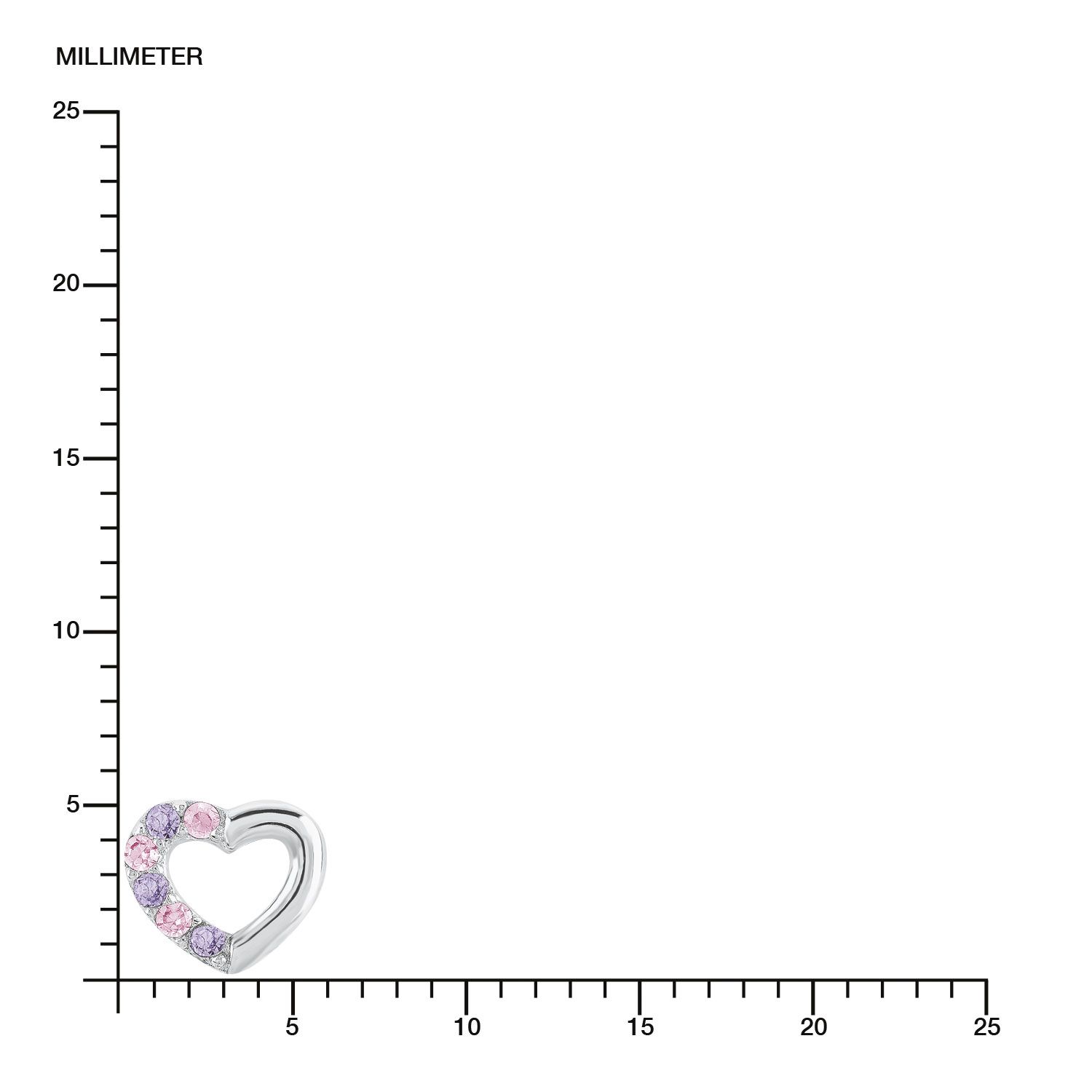 Lillifee Mädchen Ohrstecker 2021106 Herz Silber 925