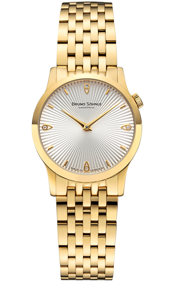 Bruno Söhnle Damen Armbanduhr Bologna IV 17-33231-240 Edelstahl IP Gold