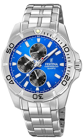 Festina Herren Armbanduhr F20445/4 Multifunktion Edelstahl