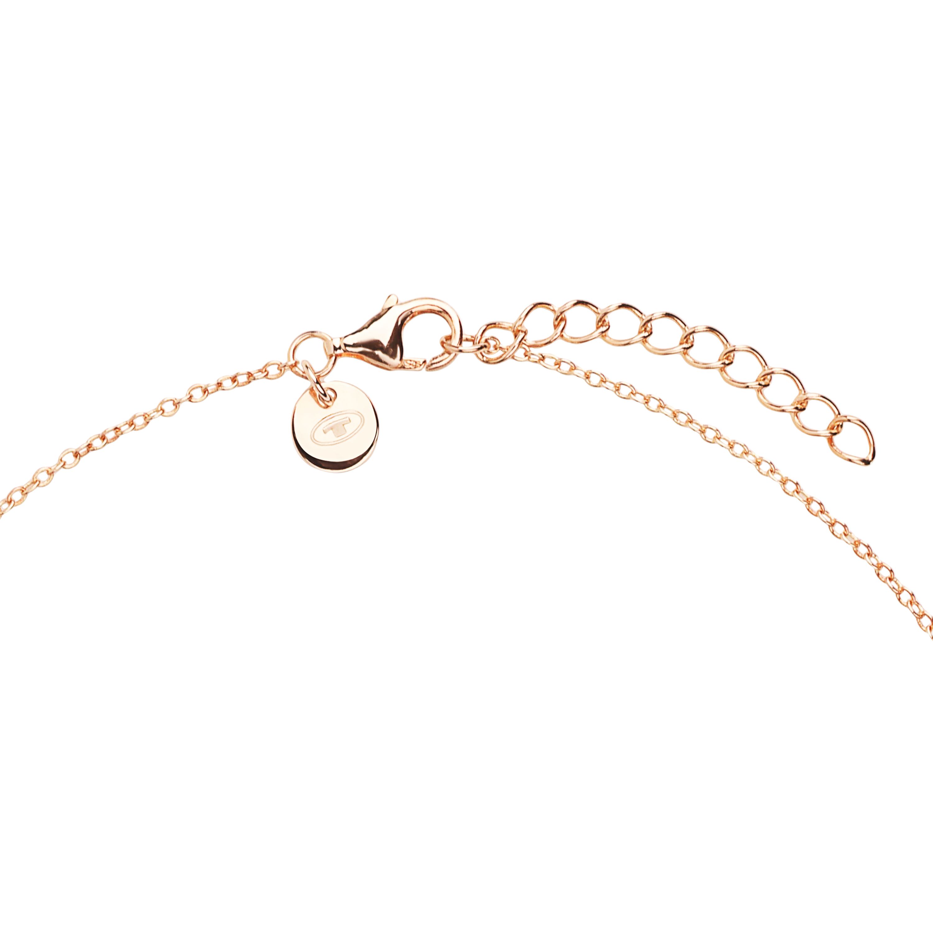 Tom Tailor Damen Halskette 2101272 Silber 925 rosévergoldet mit Anhänger Herz-Infinity