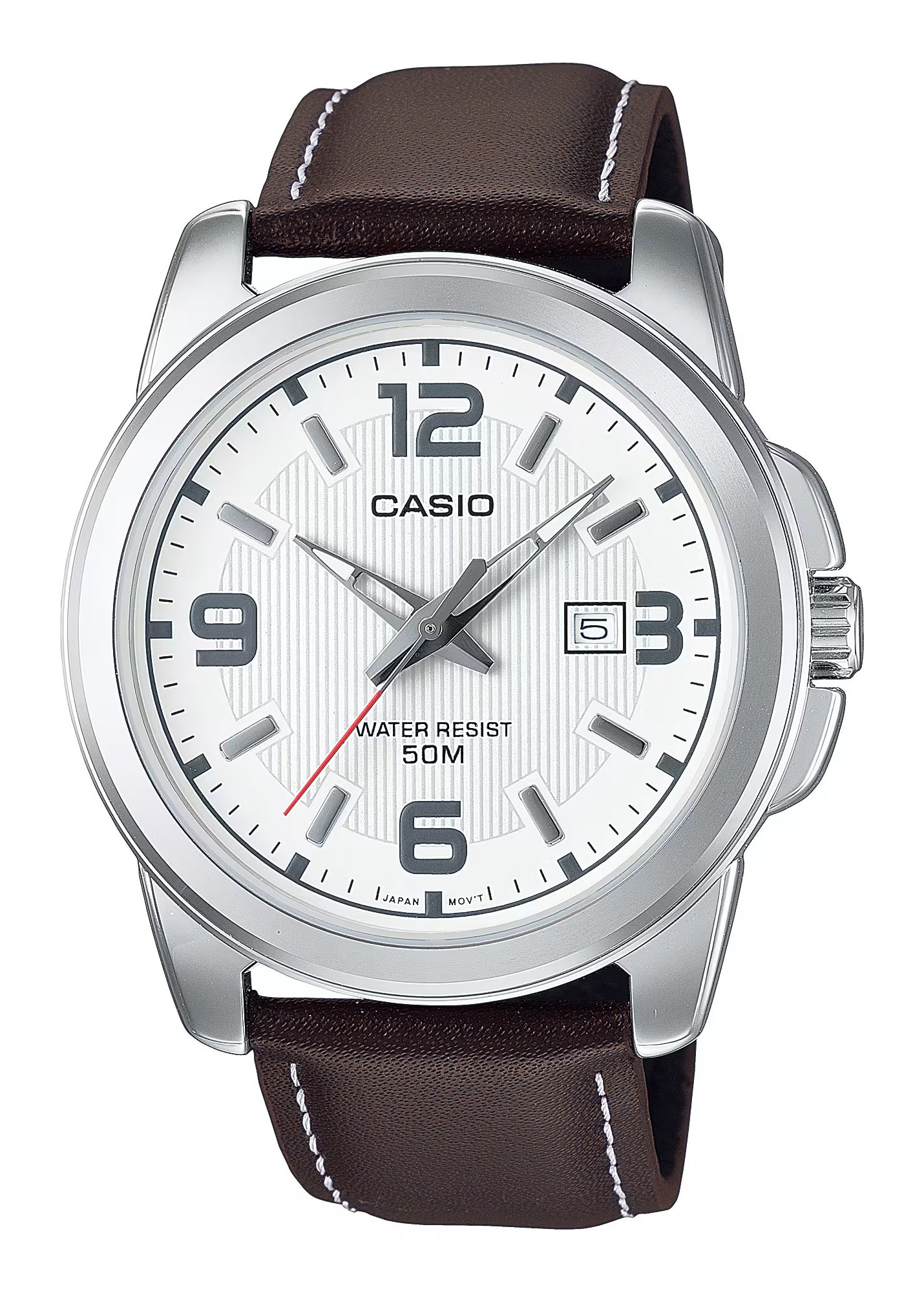 Casio Herren Armbanduhr MTP-1314PL-7AVEF analog mit Lederband braun