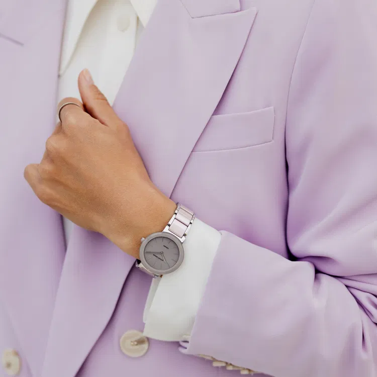 Jacques Lemans Damen Armbanduhr Monaco 42-7S Edelstahl Keramik beige