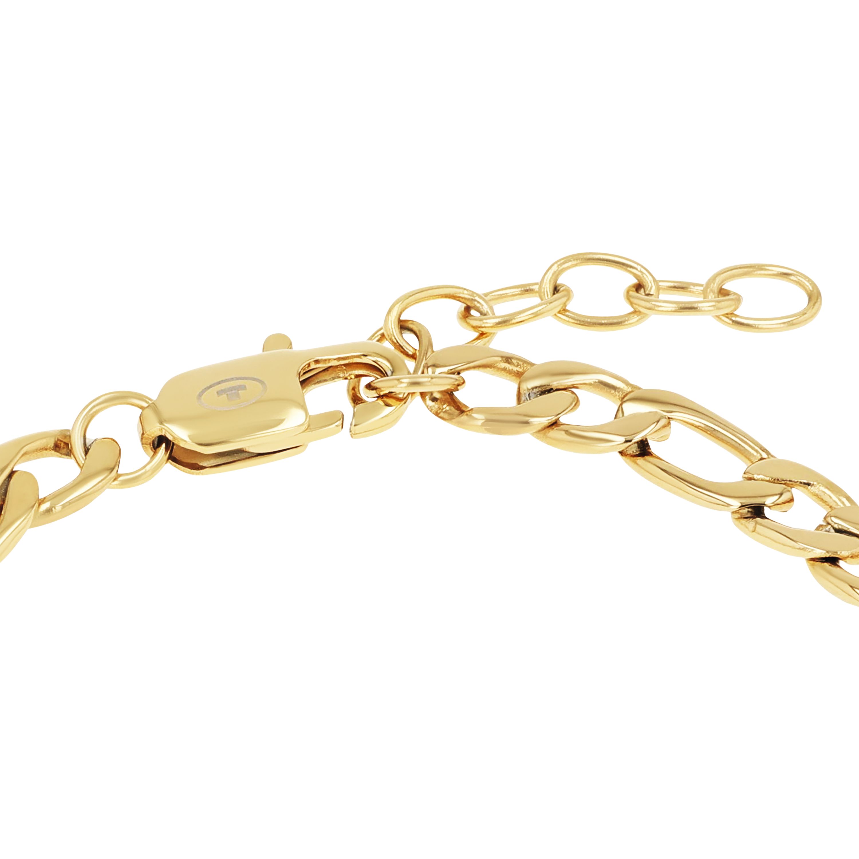 Tom Tailor Herren Armband 2101331 Figaro Edelstahl goldplattiert