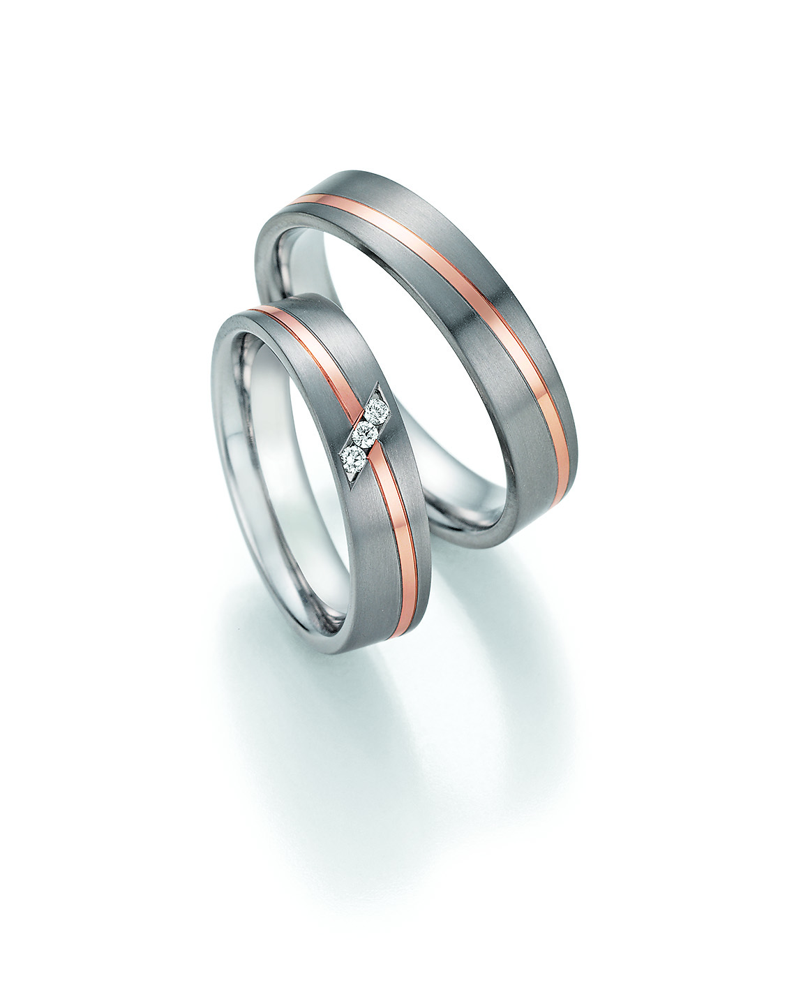 Eheringe Trauringe White Style Titan Gold Starlight 78-10170 / 78-10180