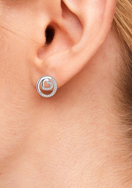 s.Oliver Damen Ohrstecker 2034376 Herz Silber 925 Zirkonia synth.