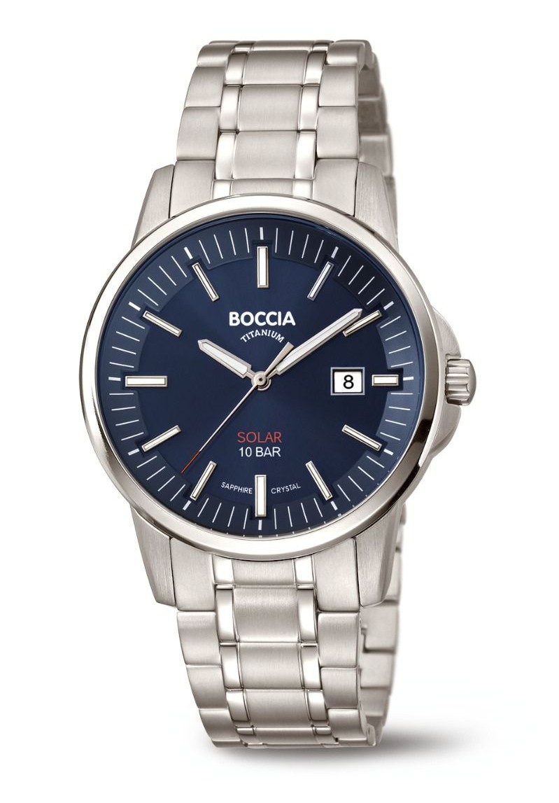 Boccia Herren Armbanduhr 3643-05 Solar Titan