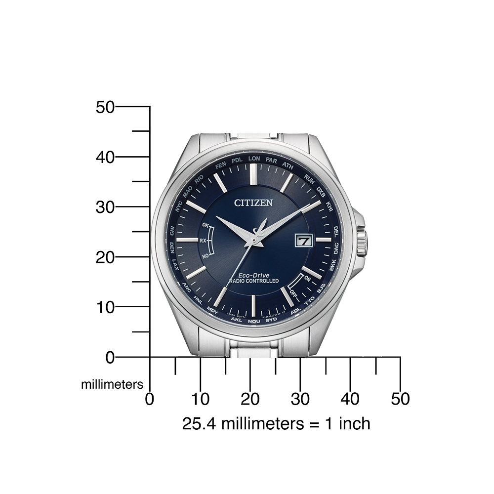 Citizen Herren Armbanduhr CB0250-84L Funk Eco Drive Edelstahl