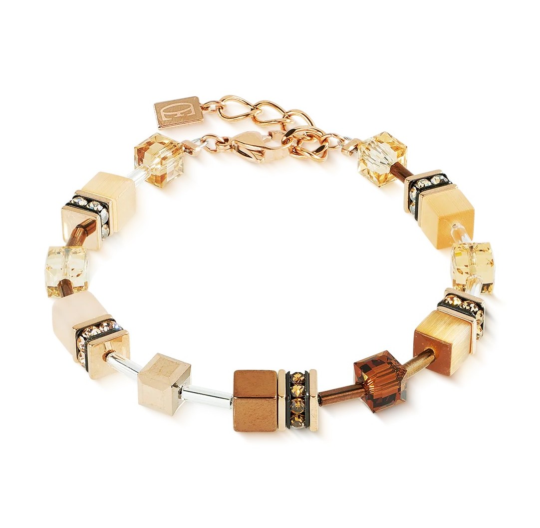 Coeur De Lion Damen Armband  2838/30-1100 GeoCUBE® Iconic Mocha Mousse 
