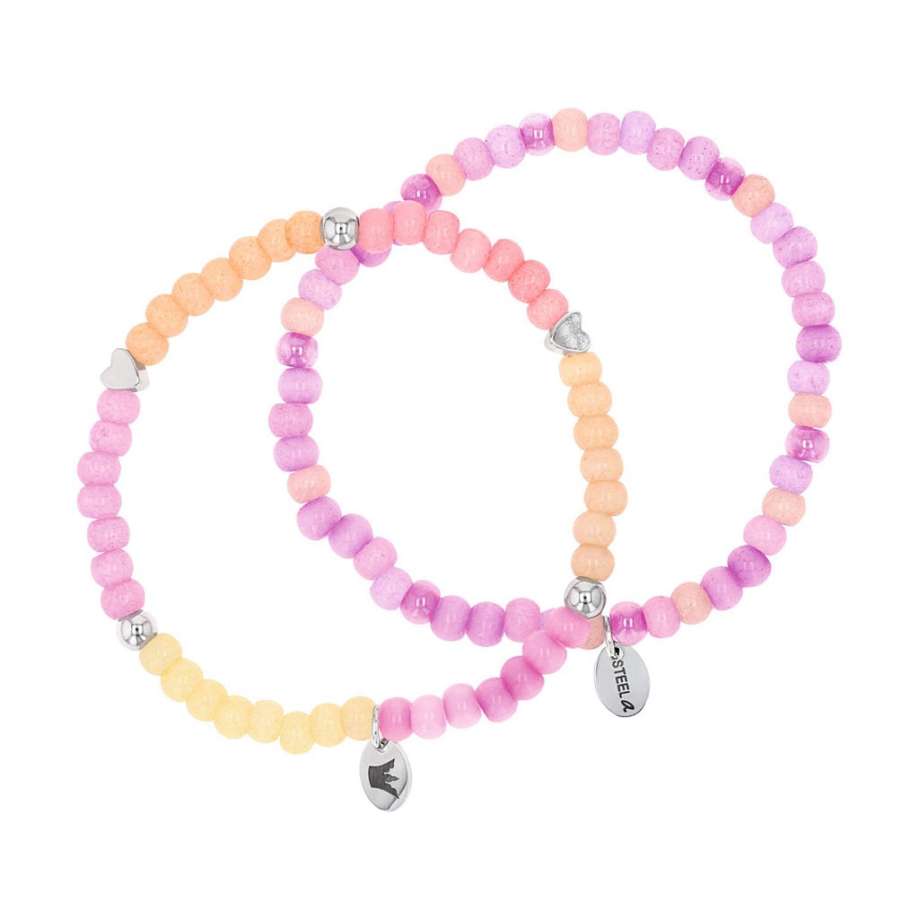 Lillifee Mädchen Armband-Set 2101035 Edelstahl Glasperlen bunt