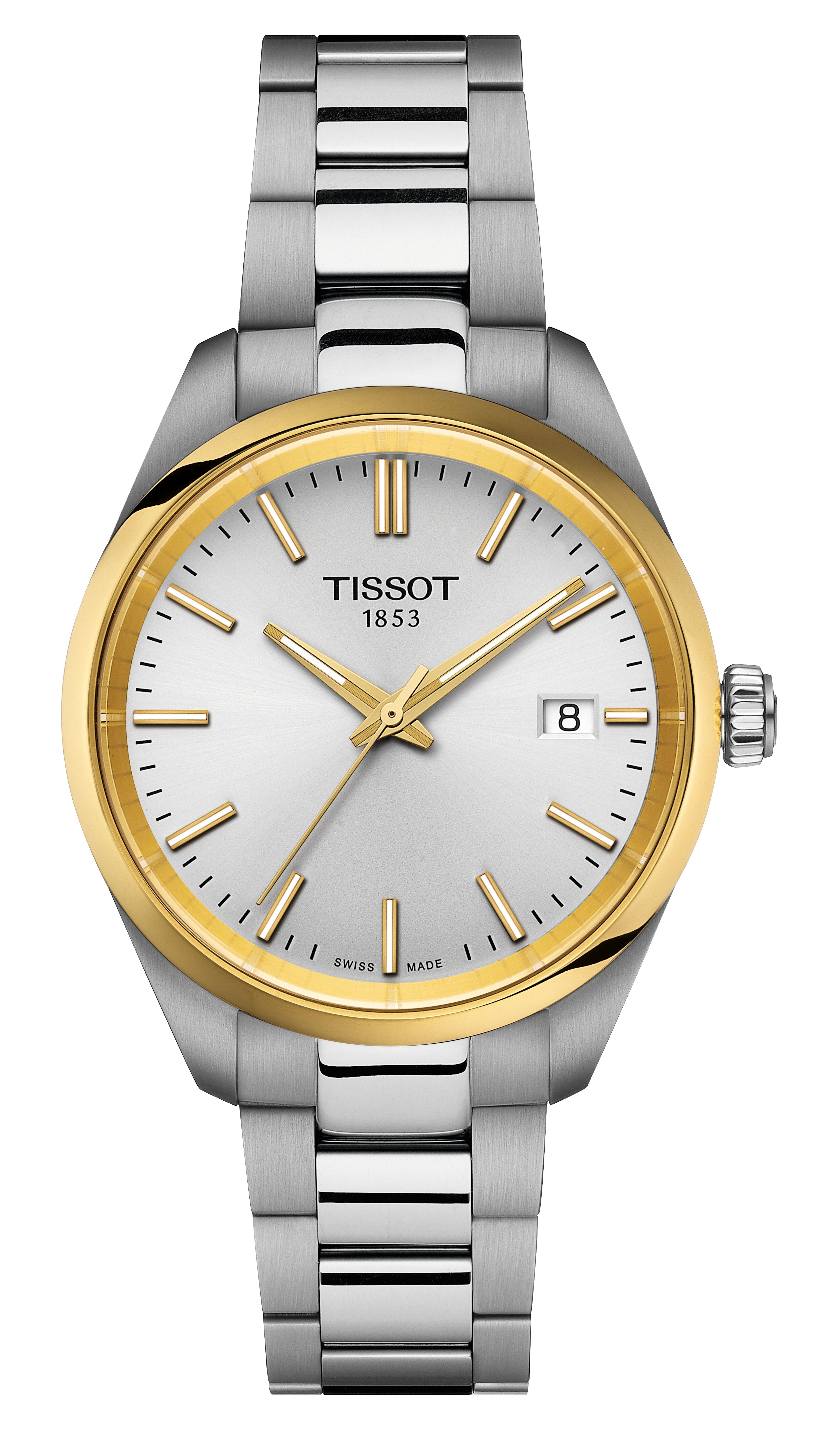 Tissot Armbanduhr T150.210.21.031.00 PR 100 34mm Edelstahl bicolor mit goldfarbiger PVD-Beschichtung