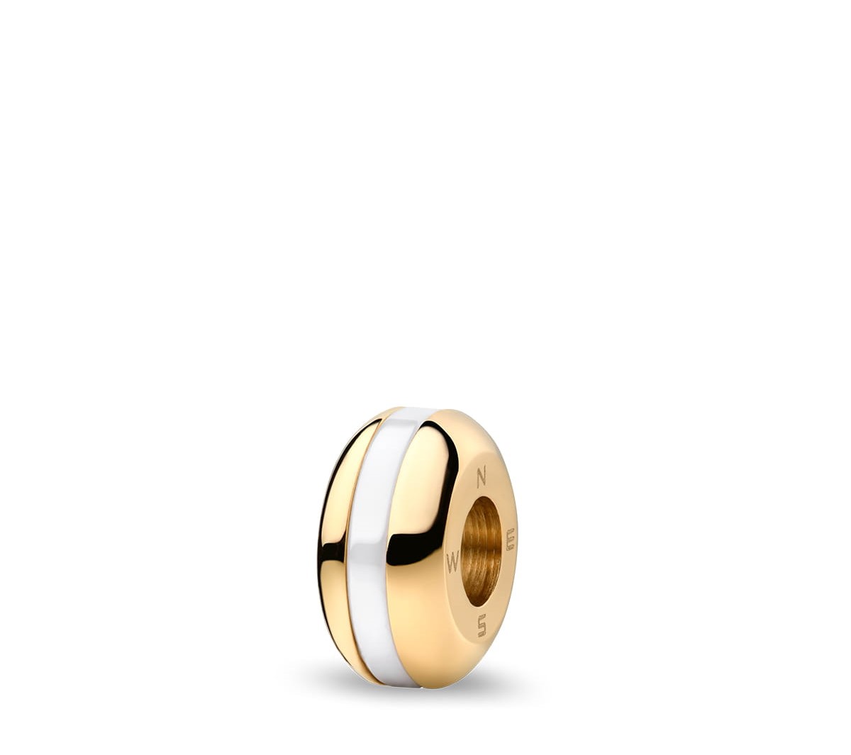 Bering Charm Lovely-1 Edelstahl Gelbgold IP Keramik weiß ARCTIC SYMPHONY COLLECTION