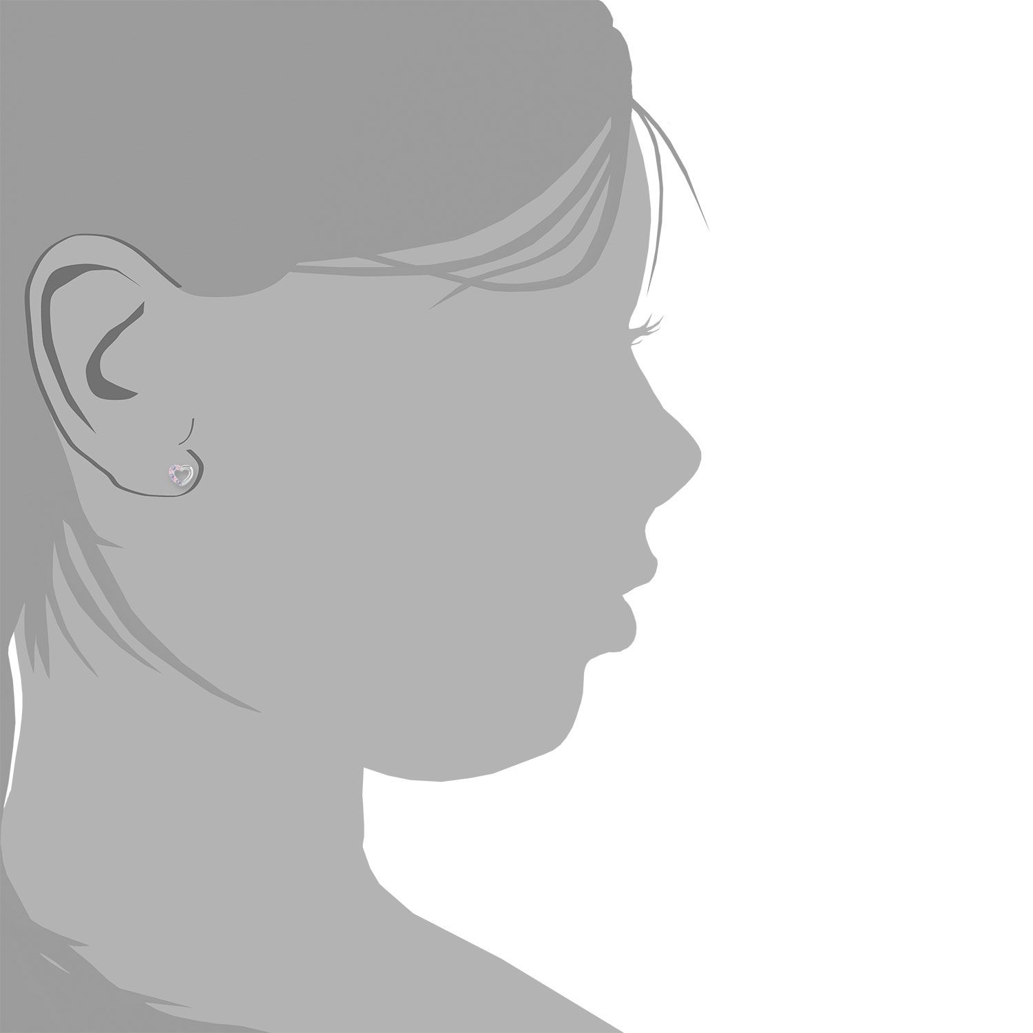 Lillifee Mädchen Ohrstecker 2021106 Herz Silber 925