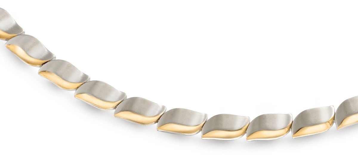 Boccia Damen Collier 08038-02 Titan teil-gelbgoldplattiert
