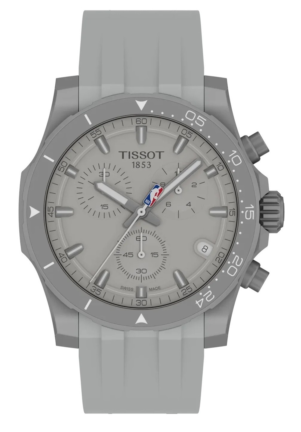 Tissot Herren Armbanduhr T125.417.17.031.00 Supersport NBA 2026 - 42 mm Kautschukband grau