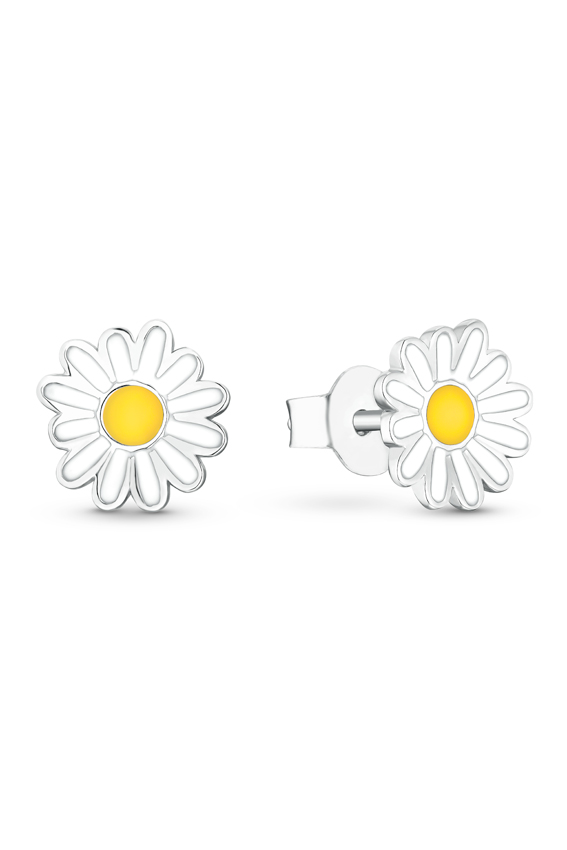 Lillifee Mädchen Ohrstecker 2035988 Silber 925 Motiv Blume weiß gelb