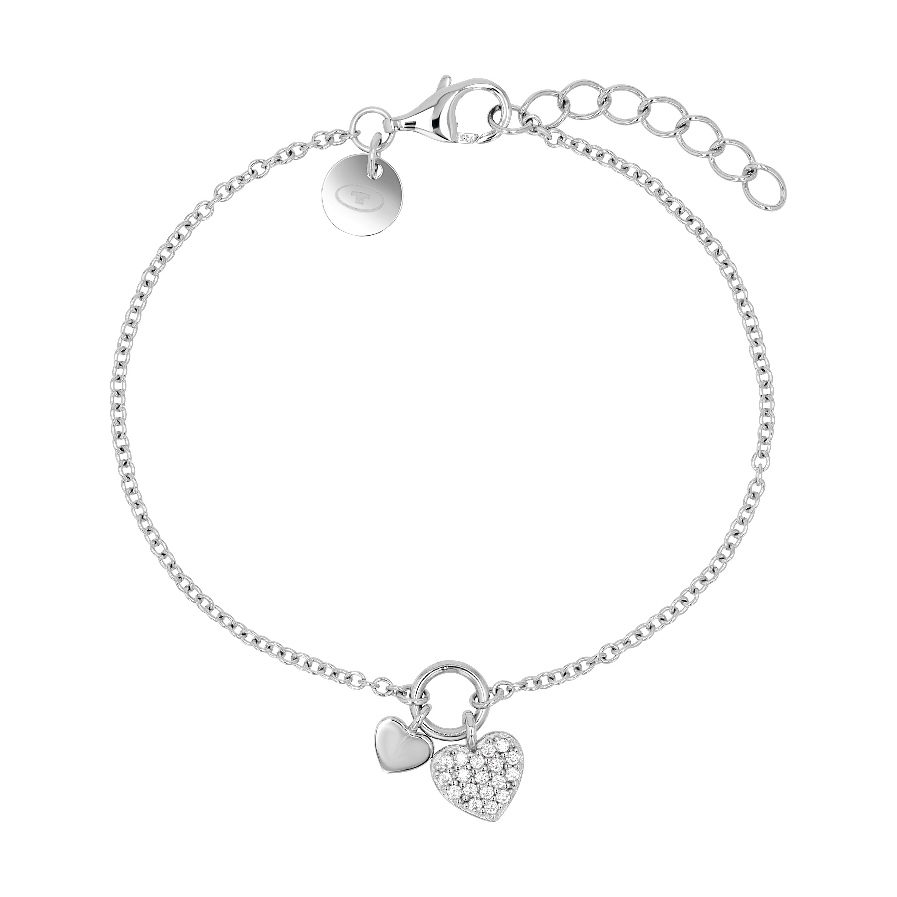 Tom Tailor Mädchen Armband 2101374 Herz Silber 925 synth. Zirkonia weiß