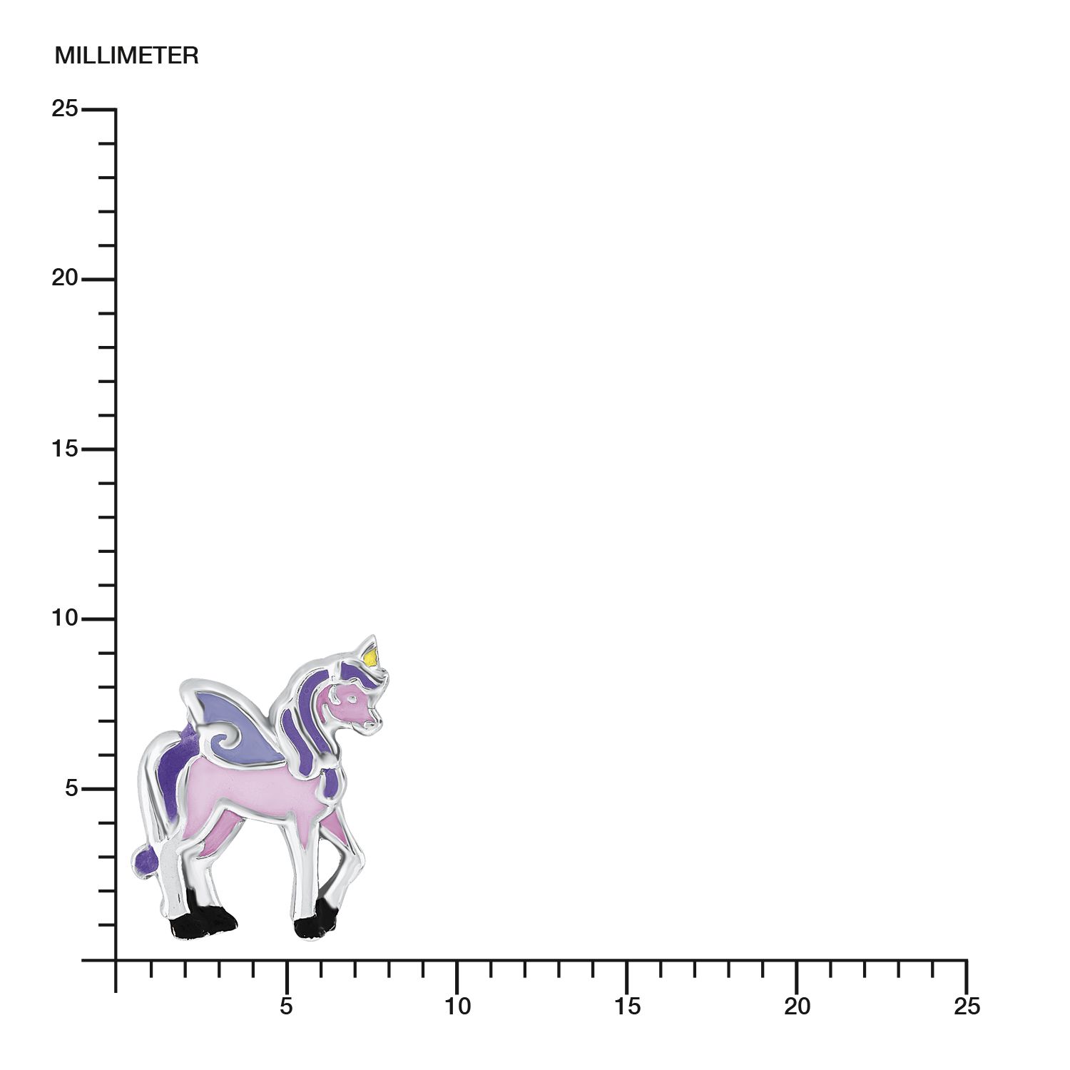 Lillifee Mädchen Ohrstecker 2013151 Einhorn Rosie