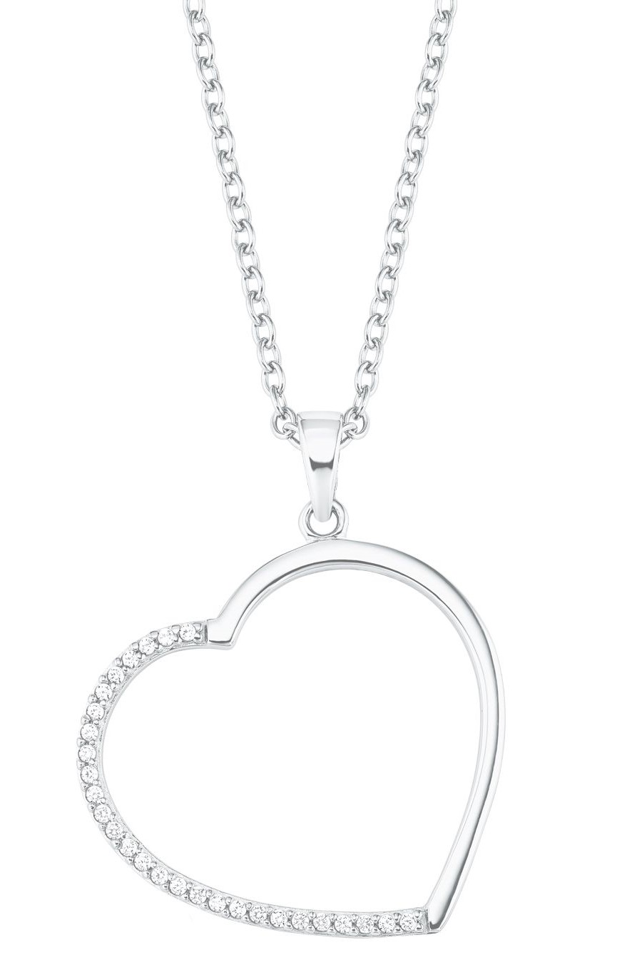 s.Oliver Damen Halskette 2027565 Herz Silber Zirkonia