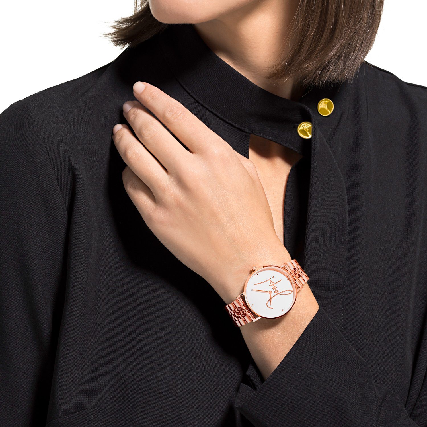 JOOP! Damen Armbanduhr 2028336 Metallband roségold IP