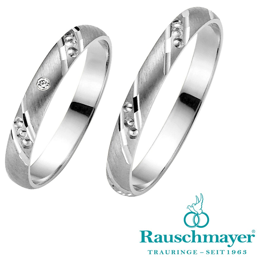Eheringe Trauringe Rauschmayer Easy Pair 10-03445 11-03445 Weißgold
