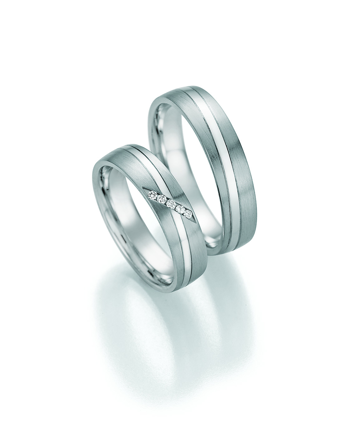 Eheringe Trauringe White Style Silver Dreams Brilliant 55-30030 / 55-30040