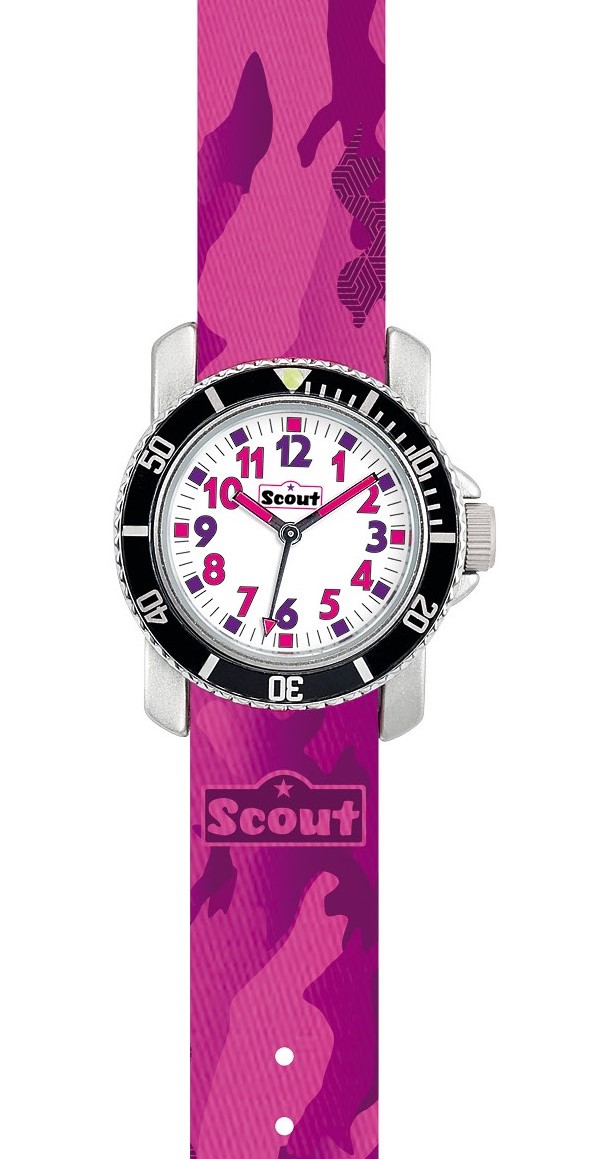 Scout Armbanduhr 280377004 DIVER Camouflage pink