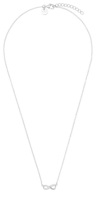 Tom Tailor Damen Halskette Infinity 2100583 Silber 925 synth. Zirkonia